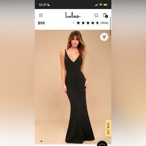 Lulus black melora dress